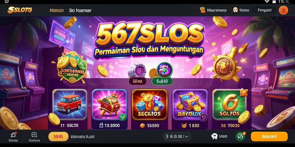 Tampilan gameplay menarik dari 567SLOTS yang penuh warna.