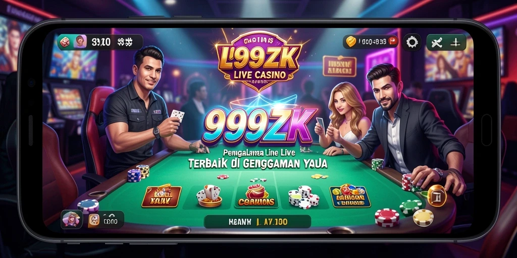 Tampilan gameplay Live Casino yang mendebarkan dari 999ZK.