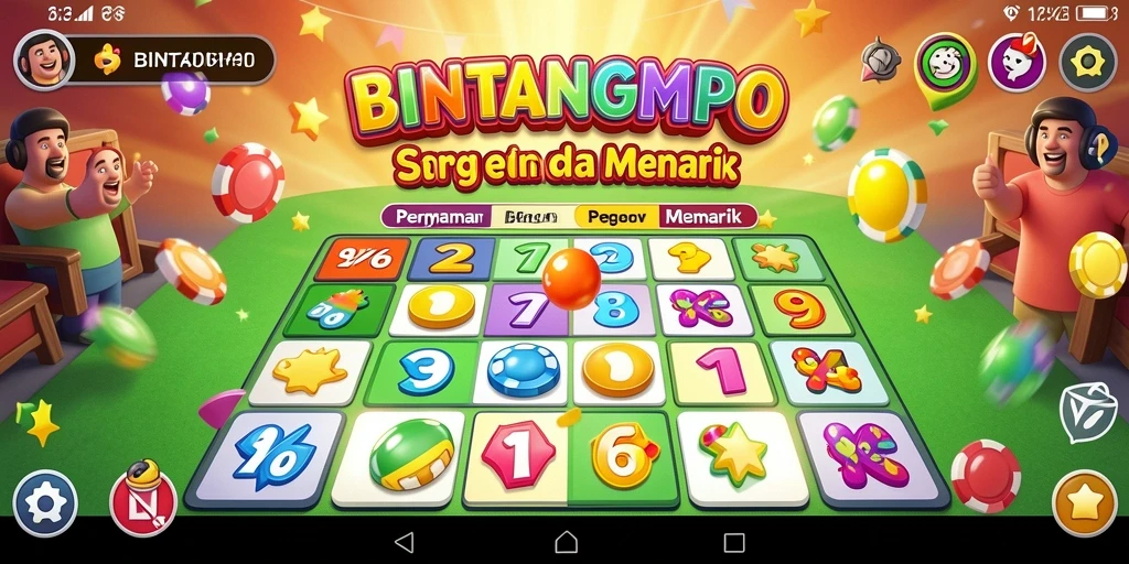 Tampilan gameplay BINTANGMPO dengan tema Bingo yang menarik.