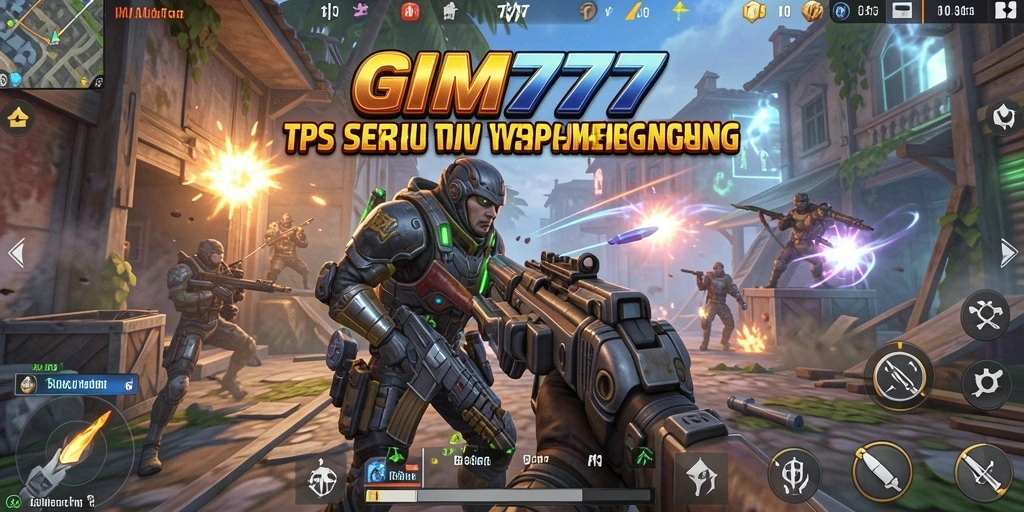 Tangkapan layar menampilkan aksi seru dalam gameplay TPS GIM777.