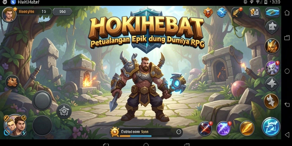 Tangkapan layar HOKIHEBAT menampilkan aksi seru dalam pertempuran RPG.