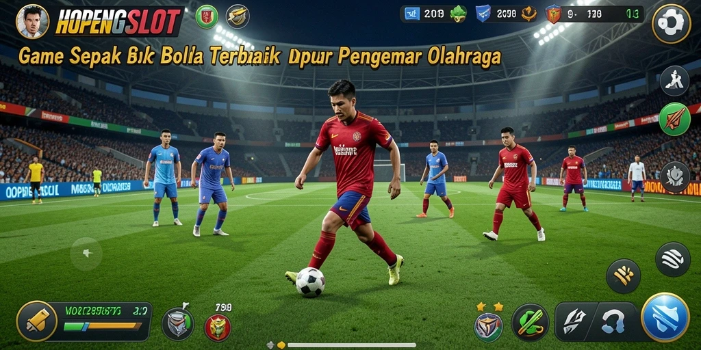Tampilan gameplay HOPENGSLOT yang menegangkan di lapangan sepak bola.