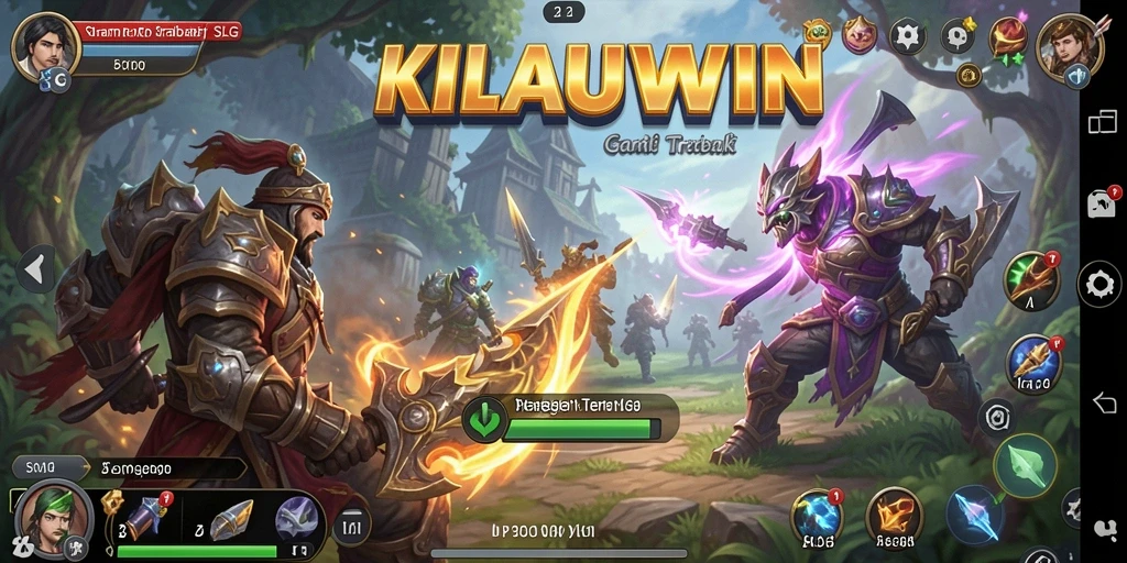 Gameplay KILAUWIN menunjukkan pertempuran strategis dan pengelolaan sumber daya.