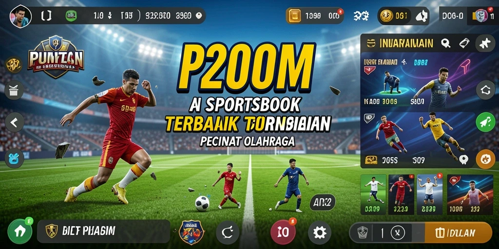 Tampilan menarik dari gameplay P200M yang menghadirkan taruhan olahraga.